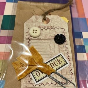 Brown Paper Envelope,Note Pad, Paper Clip, Paper Ephemera….